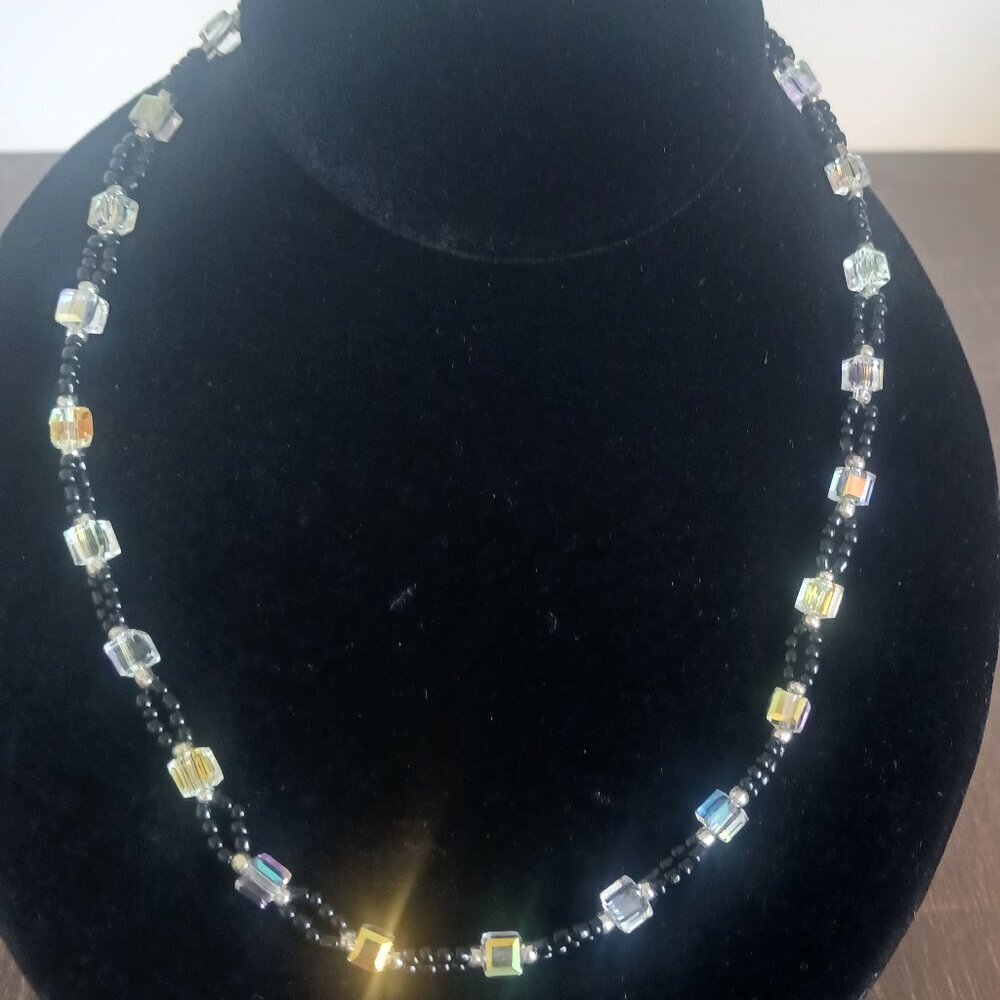 Beautiful cube beaded necklace